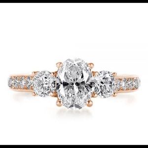 Italo Jewelry- rose gold white sapphire ring